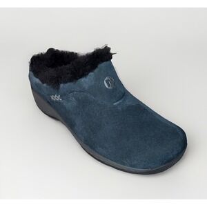 Merrell Women's Size 8 Encore Q2 Ice Blue Suede Lined Slip On Clogs Shoes